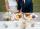 Bride and groom at a City Barbeque–catered wedding